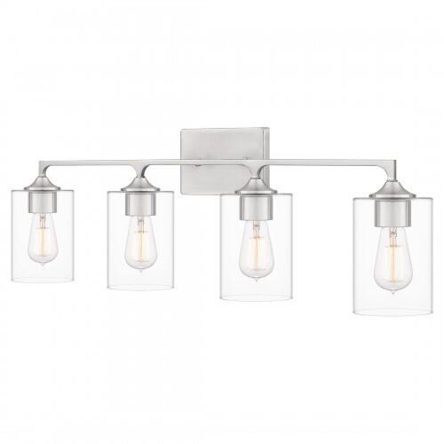 Quoizel PRC8633BN Prescott Bath 4 lights brushed nickel Bath Light