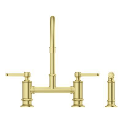 Pfister Brushed Gold 2-handle Kitchen Faucet LG31-TDBG