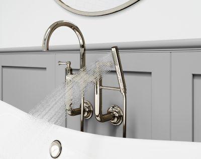 Pfister Polished Nickel Tisbury Wall Mounted Tub Filler LG6-3TBD