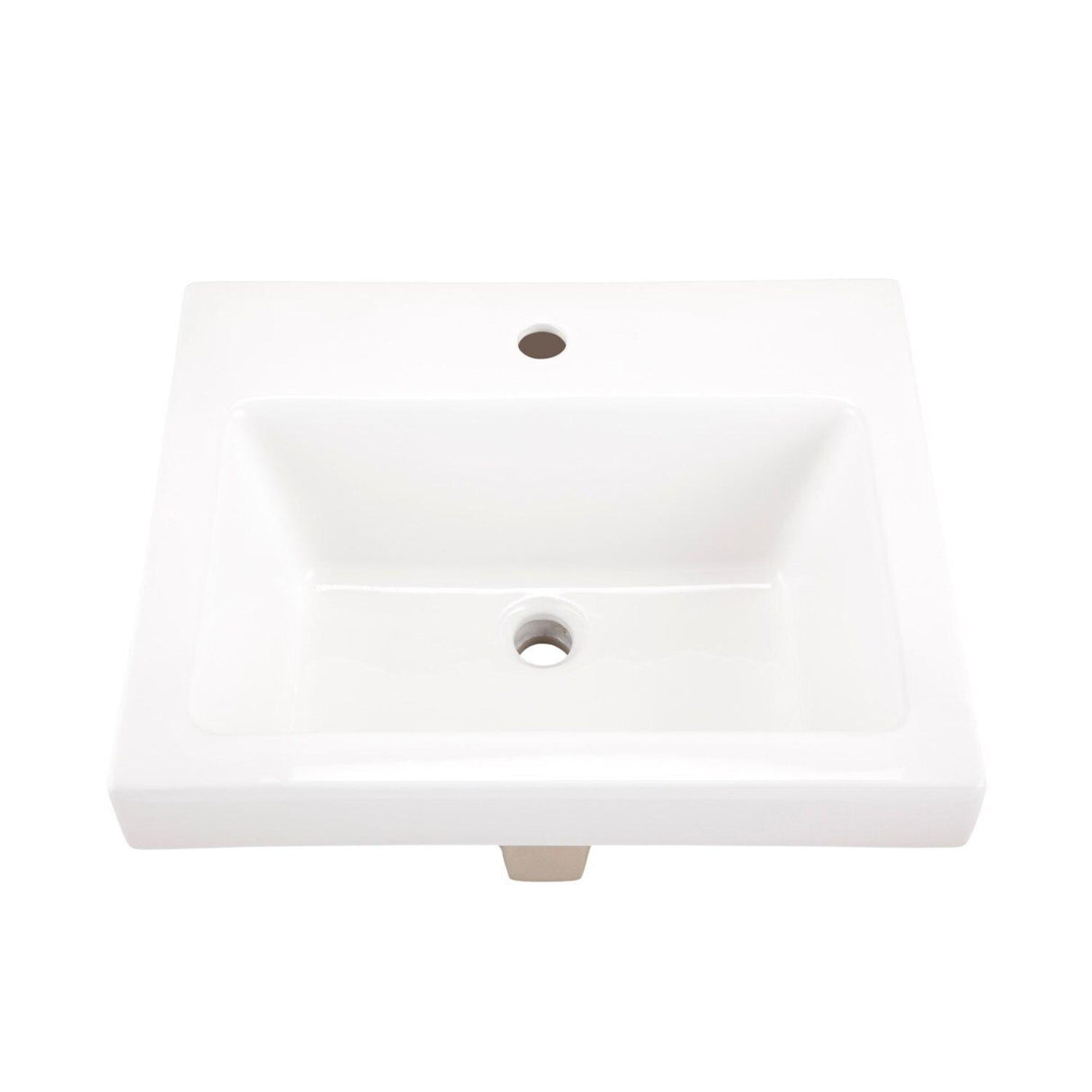 Gerber G0013822 White Wicker Park Rectangular Single Hole Above Counter Bathroom Sink