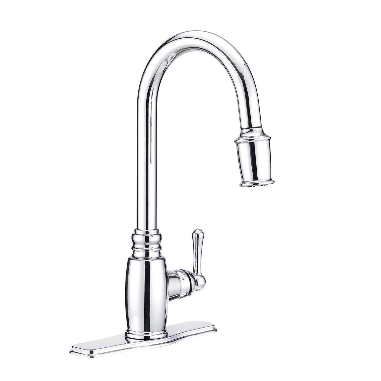 Gerber D454057 Chrome Opulence Single Handle Pull-down Kitchen Faucet