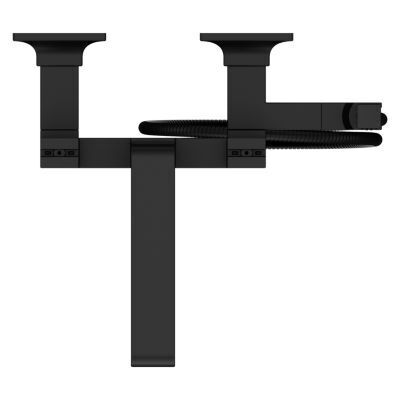 Pfister Matte Black Wall Mount Tub Filler Without Handles LG6-3VRVB