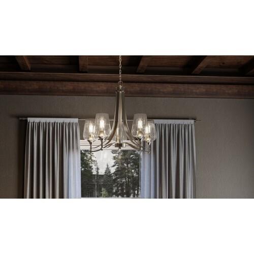Quoizel TWE5005BN Towne 5 light chandelier brushed nickel Chandelier
