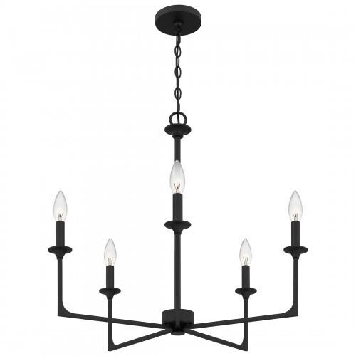 Quoizel PRC5026MBK Prescott Chandelier 5 lights matte black Chandelier