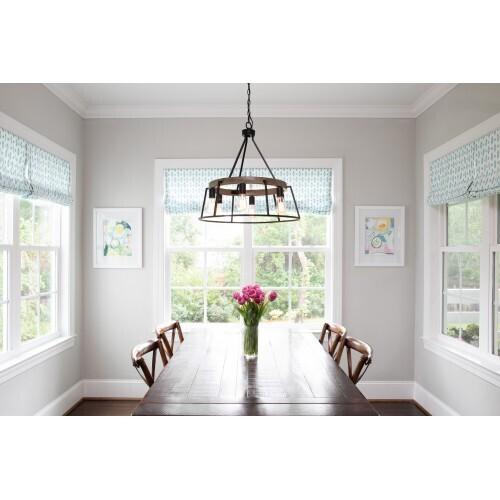 Quoizel BRT5006GK Brockton 6 light chandelier grey ash Chandelier