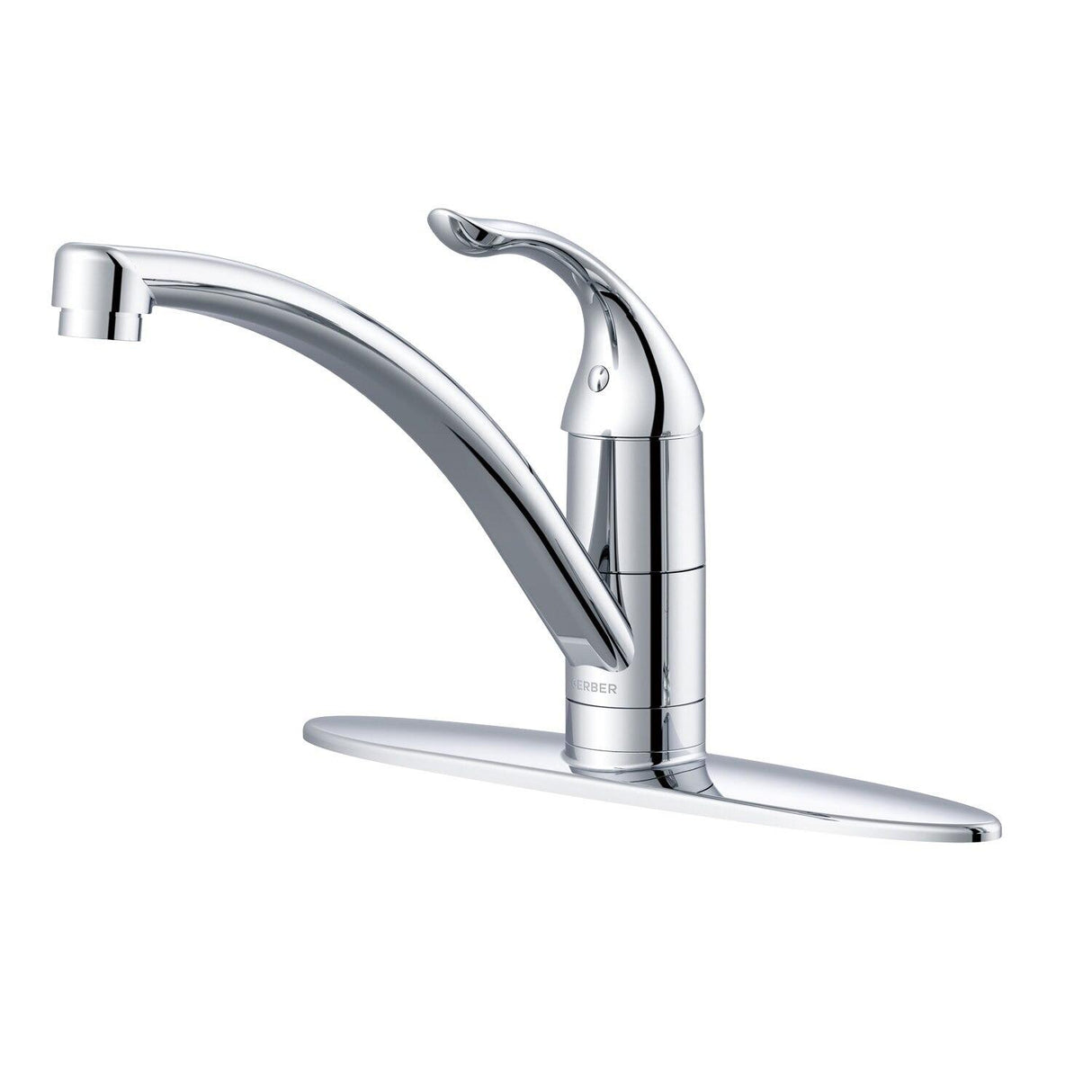 Gerber G0040010 Chrome Viper Single Handle Kitchen Faucet W/out Spray & W/ Deck PLA...