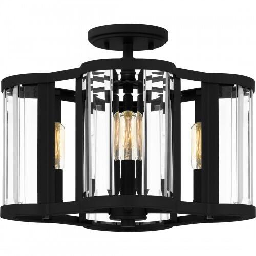 Quoizel QSF6193MBK Quoizel Semi-Flush Mount Semi flush 4 lights matte black Semi-Flush Mount
