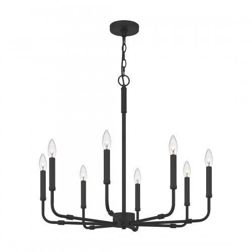 Quoizel ABR5028MBK Abner Chandelier 8 light matte black Chandelier