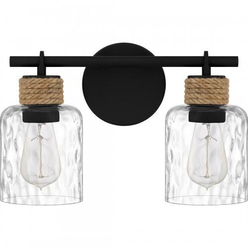 Quoizel BTC8614MBK Baltic Bath 2 lights matte black. Bath Light