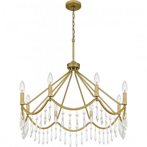 Quoizel AID5030AB Airedale Chandelier 8 lights aged brass Chandelier