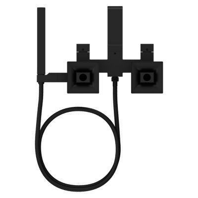 Pfister Matte Black Wall Mount Tub Filler Without Handles LG6-3VRVB