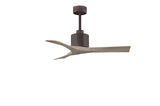 Matthews Fan NK-TB-GA-42 Nan 6-speed ceiling fan in Textured Bronze finish with 42” solid gray ash tone wood blades