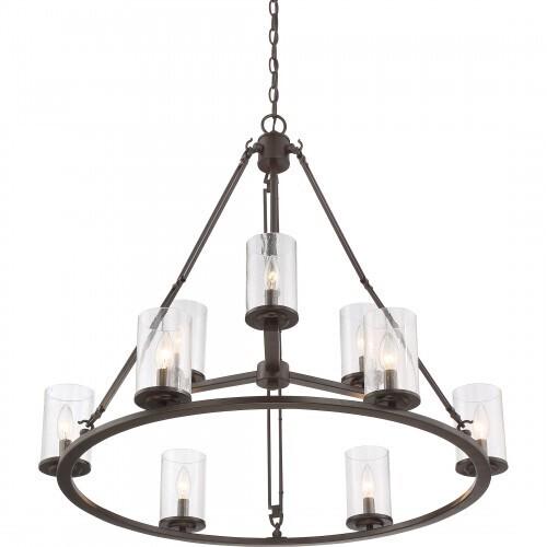 Quoizel BCN5009WT Buchanan Chandelier 9 light western bronze Chandelier