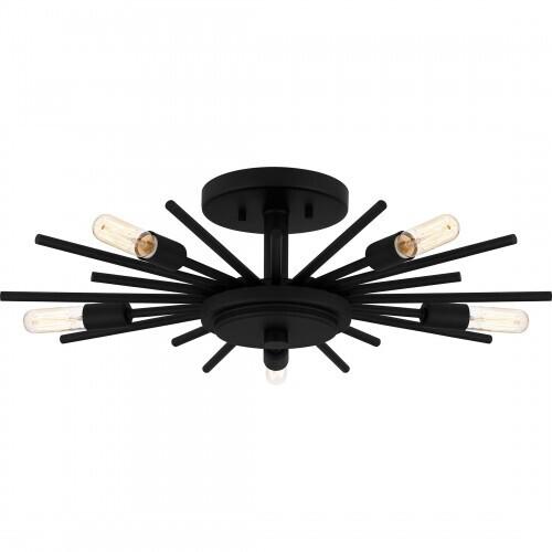 Quoizel QSF6158MBK Quoizel Semi-Flush Mount Semi flush 5 lights matte black Semi-Flush Mount