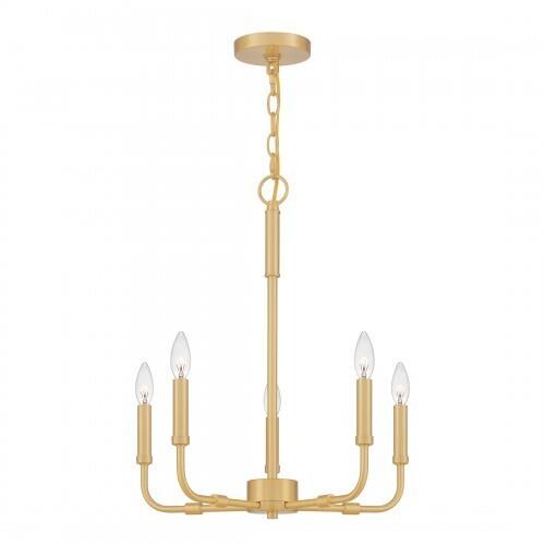 Quoizel ABR5018AB Abner Chandelier 5 light aged brass Chandelier