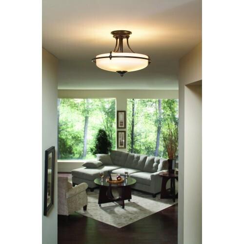 Quoizel GF1717PN Griffin Semi flush palladian bronze Semi-Flush Mount