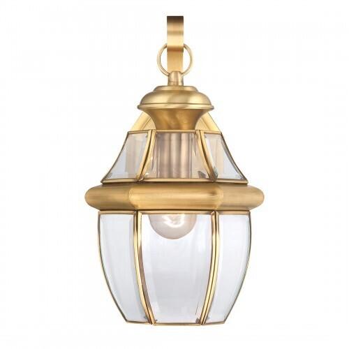 Quoizel NY8316B Newbury Outdoor wall plsh brss 1l Outdoor Lantern
