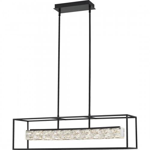 Quoizel PCDZ136MBK Dazzle Linear chandelier led light matte black Island Light
