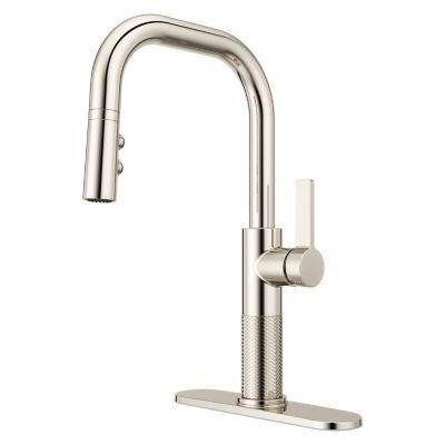 Pfister Polished Nickel 1-handle Pull-down Kitchen Faucet GT-529-MTD