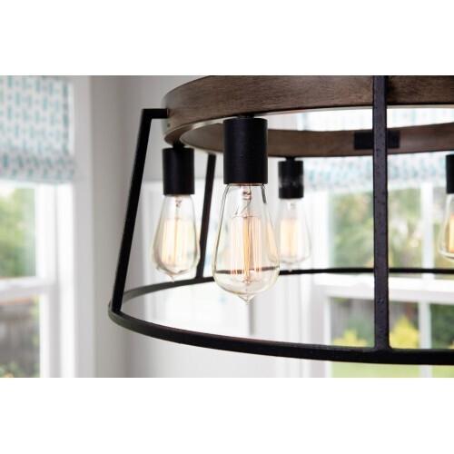Quoizel BRT5006GK Brockton 6 light chandelier grey ash Chandelier