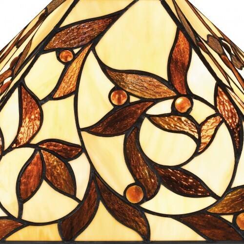 Quoizel TF6154MBK Tiffany Table lamp tiffany 2 lights matte black. Table Lamp