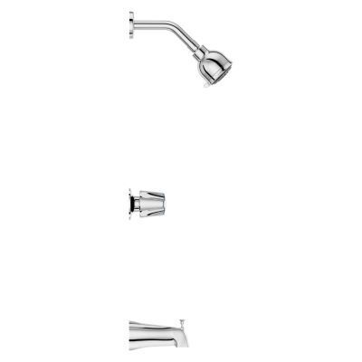 Polished Chrome Pfister 2-handle Tub & Shower Faucet With Metal KNO... LG03-6110