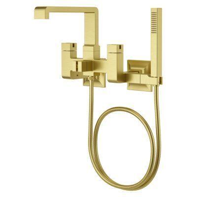 Pfister Brushed Gold Wall Mount Tub Filler Without Handles LG6-3VRVBG