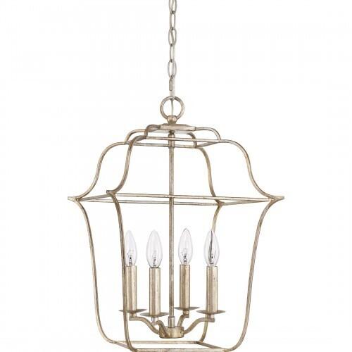 Quoizel GLY5204CS Gallery Foyer 4lt century silver leaf Pendant