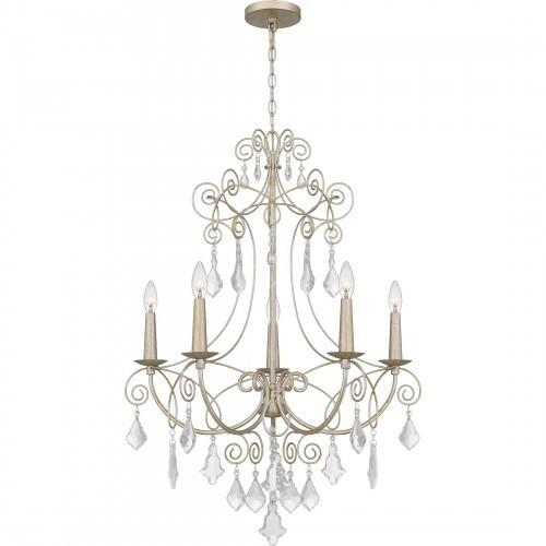 Quoizel MER5028VG Merida Chandelier 5 lights vintage gold. Chandelier