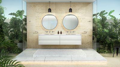 Pfister Polished Chrome 2-handle Wall Mount Bathroom Faucet LG49-TNT2C