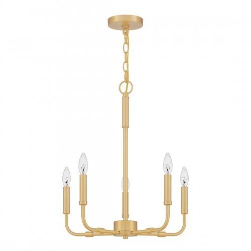 Quoizel ABR5018AB Abner Chandelier 5 light aged brass Chandelier
