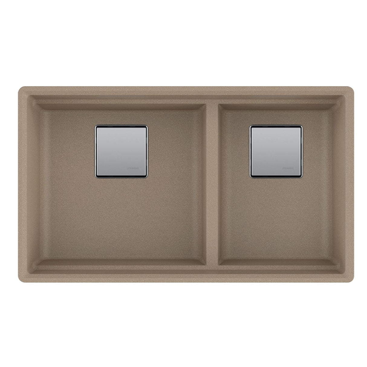 FRANKE PKG160LD-OYS Peak 32.0-in. x 18.8-in. Oyster Granite Undermount Double Bowl Kitchen Sink - PKG160LD-OYS In Oyster