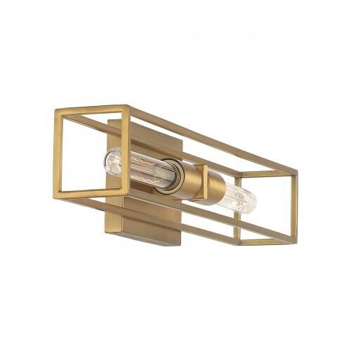 Quoizel LGN8624WS Leighton Bath 2 lights weathered brass Bath Light