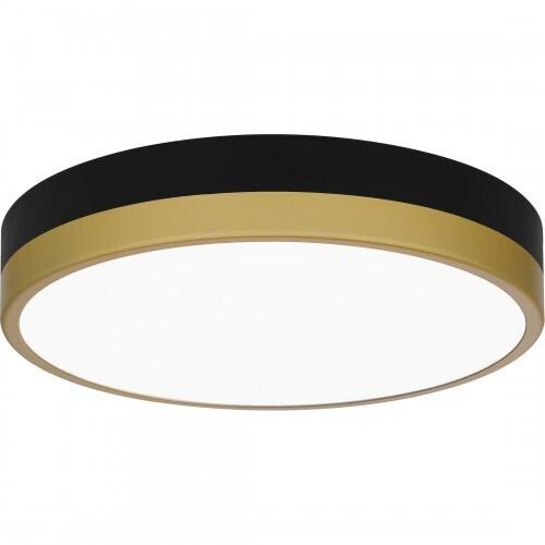 Quoizel WLN1611MBKG Weldin Flush mount led matte black gold Flush Mount
