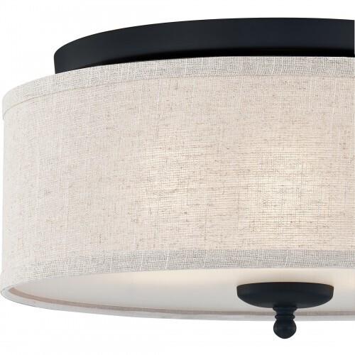 Quoizel BLA1616MBK Blanche Flush mount 3 lights matte black Flush Mount