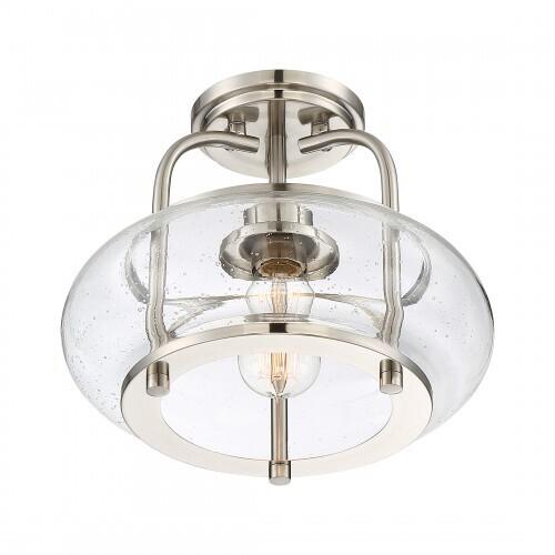 Quoizel TRG1712BN Trilogy Semi-flush 1-light brsh nikl Semi-Flush Mount