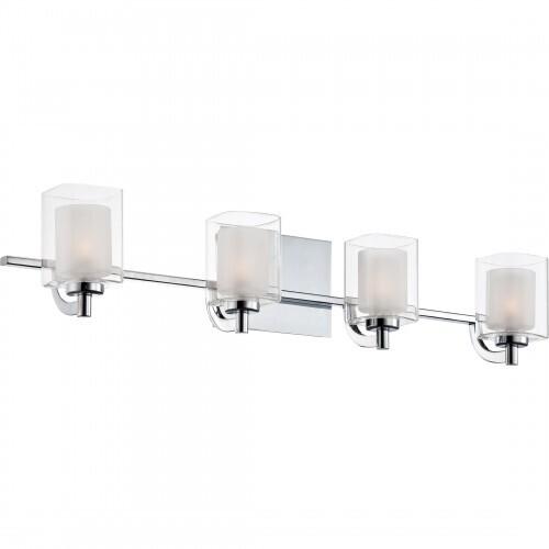 Quoizel KLT8604CLED Kolt Led bath fixture 4 light polished chrome Bath Light