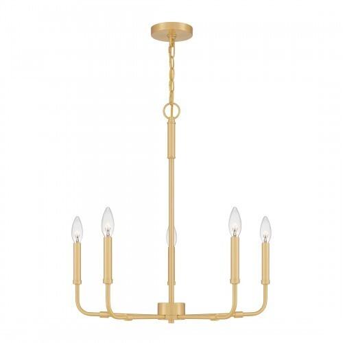 Quoizel ABR5024AB Abner Chandelier 5 light aged brass Chandelier