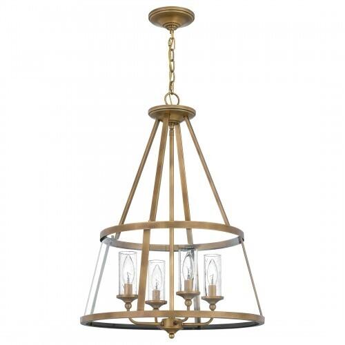Quoizel BAW1820WS Barlow Pendant 4 light weathered brass Pendant