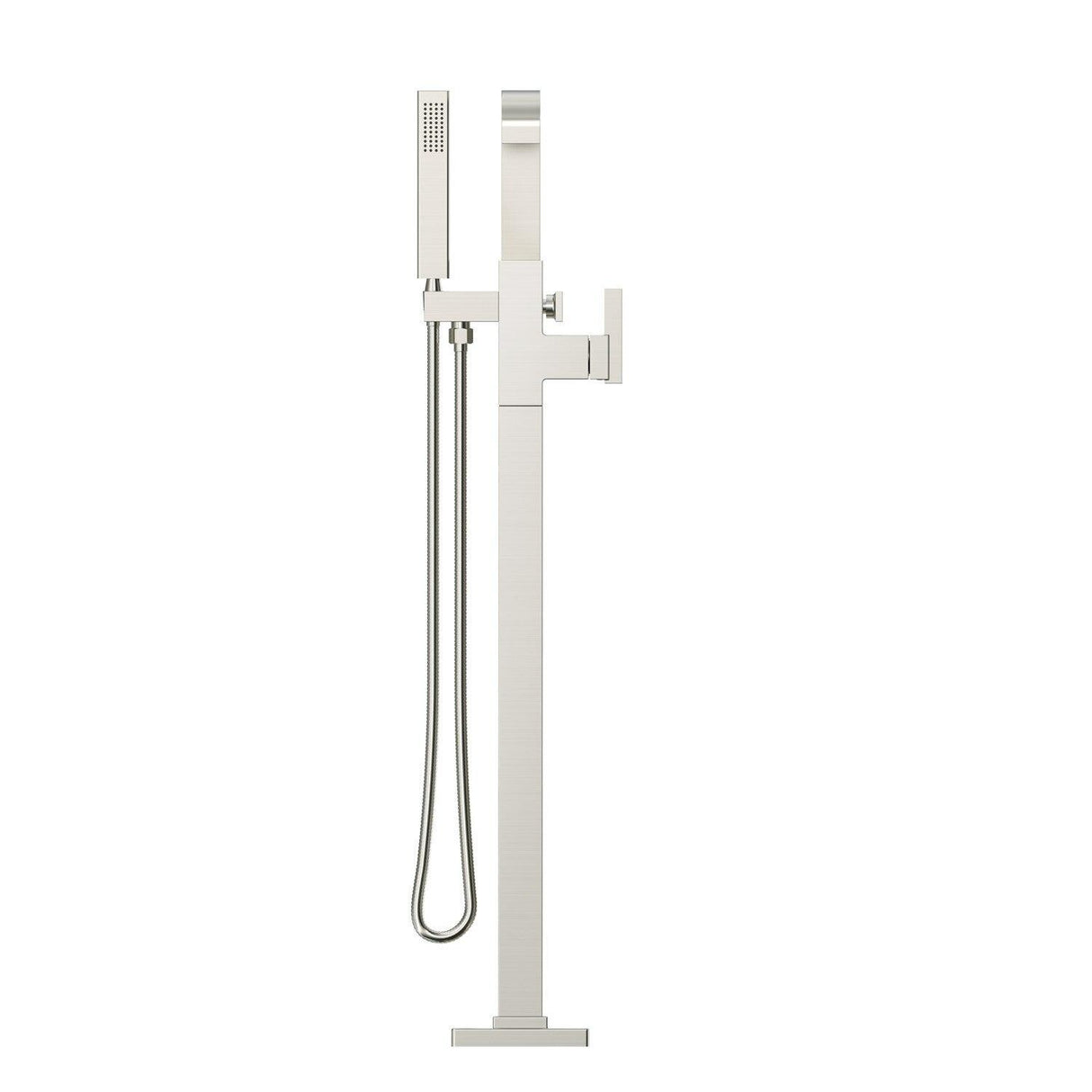 Gerber D300544BNT Brushed Nickel Square Floor Mount Tub Filler Trim Kit With Handshower