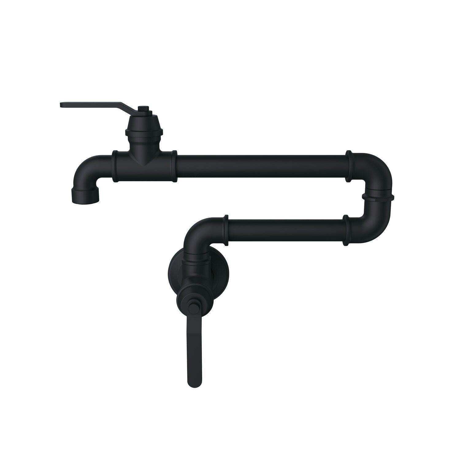 Gerber D205037BS Satin Black Kinzie Wall Mount Pot Filler
