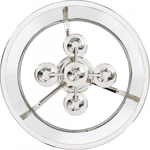 Quoizel BAW1716PK Barlow Semi flush 16"d polished nickel Semi-Flush Mount