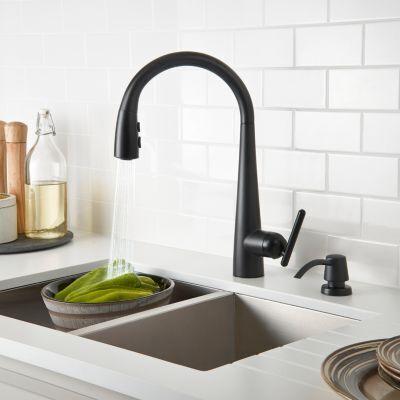 Pfister Black Lita Pull-down Kitchen Faucet GT529-SMB