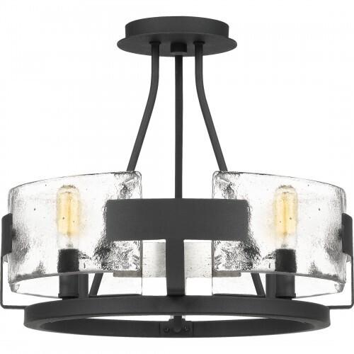 Quoizel STM1716BA Stratum Semi-flush mount 4 light royal ebony Semi-Flush Mount