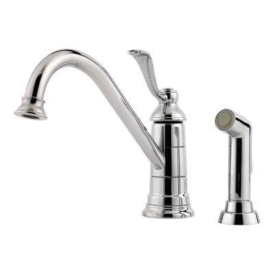 Pfister Polished Chrome Portland 1-handle Kitchen Faucet LG34-4PC0