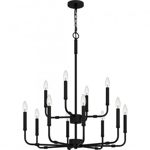 Quoizel ABR5128MBK Abner Chandelier 12 lights matte black Chandelier