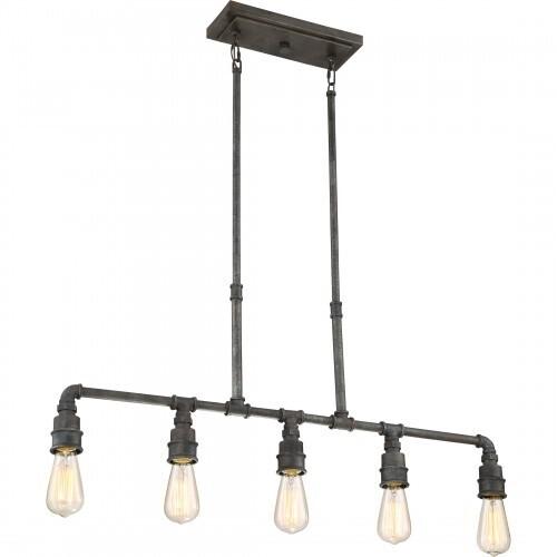 Quoizel SQR538RK Squire 5 light island rustic blk Island Light