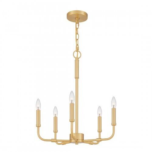 Quoizel ABR5018AB Abner Chandelier 5 light aged brass Chandelier