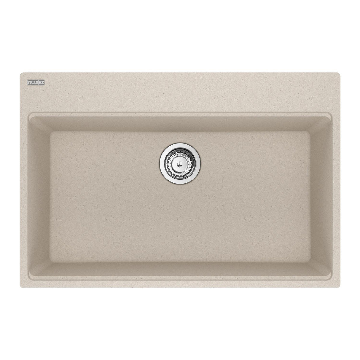 FRANKE MAG61031-CHA-S Maris Topmount 33-in x 22-in Granite Single Bowl Kitchen Sink in Champagne In Champagne