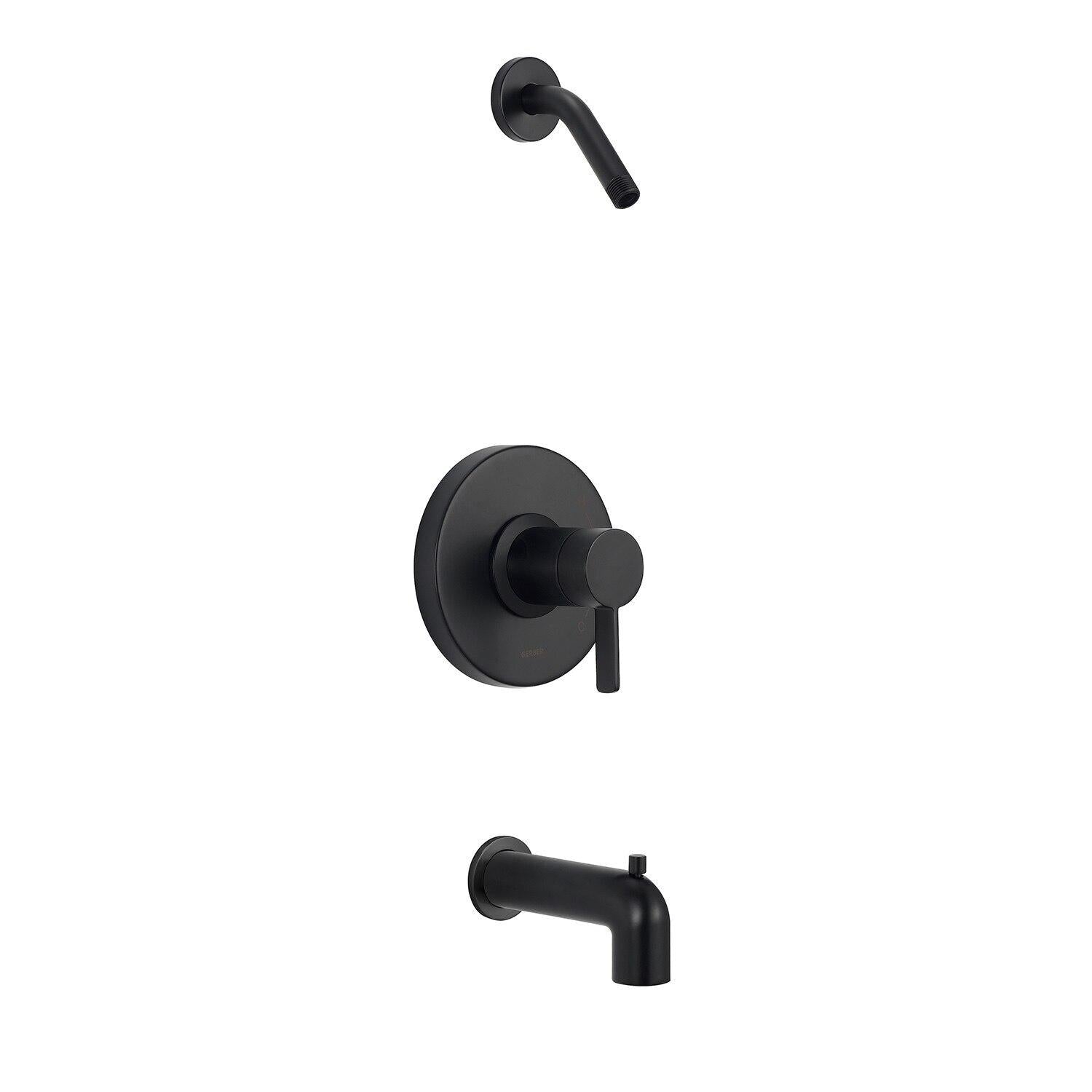 Gerber D520030LSBSTC Satin Black Amalfi Tub & Shower Trim Kit, Without Showerhead
